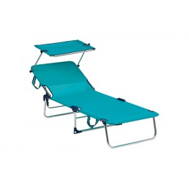 Promoción Cama Playa Con Parasol Multiposicion, Con Asa, Posiciones Escalerilla